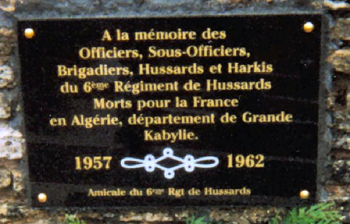 plaque du souvenir